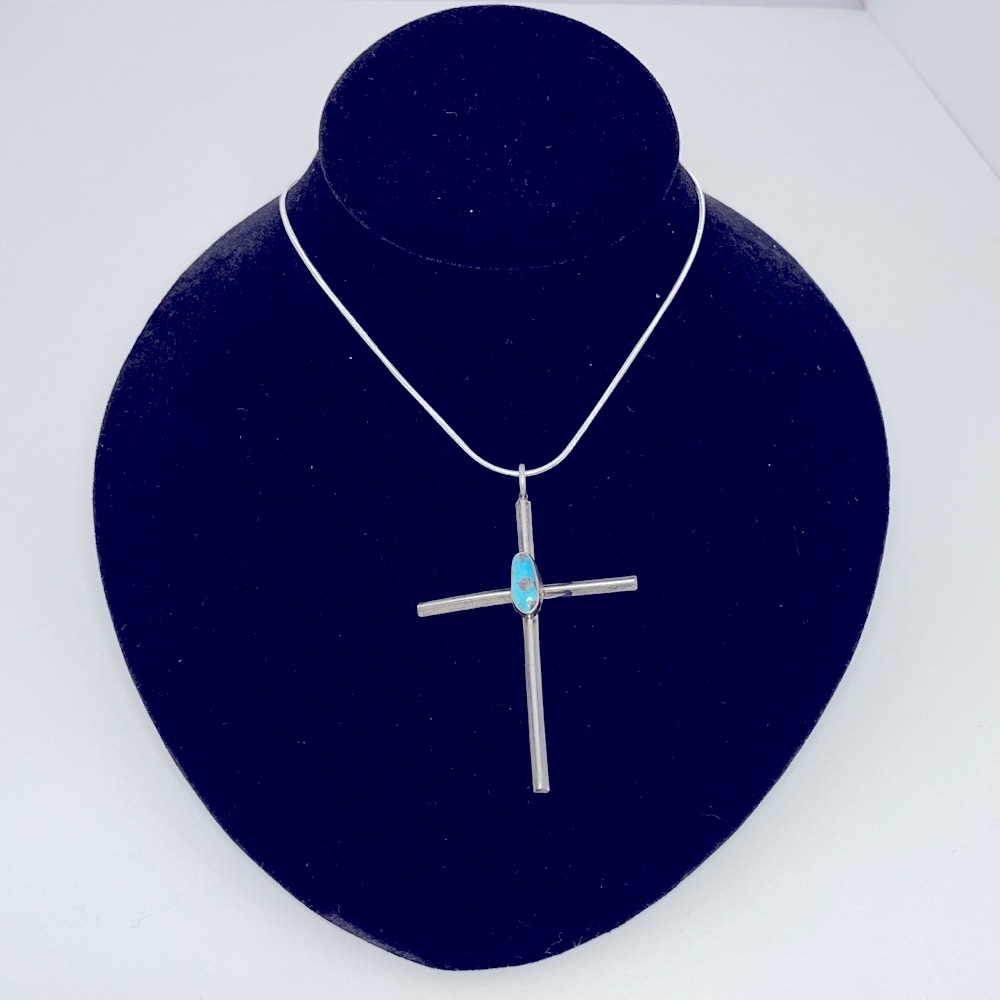 Puebloan Sterling Silver & Turquoise Necklace